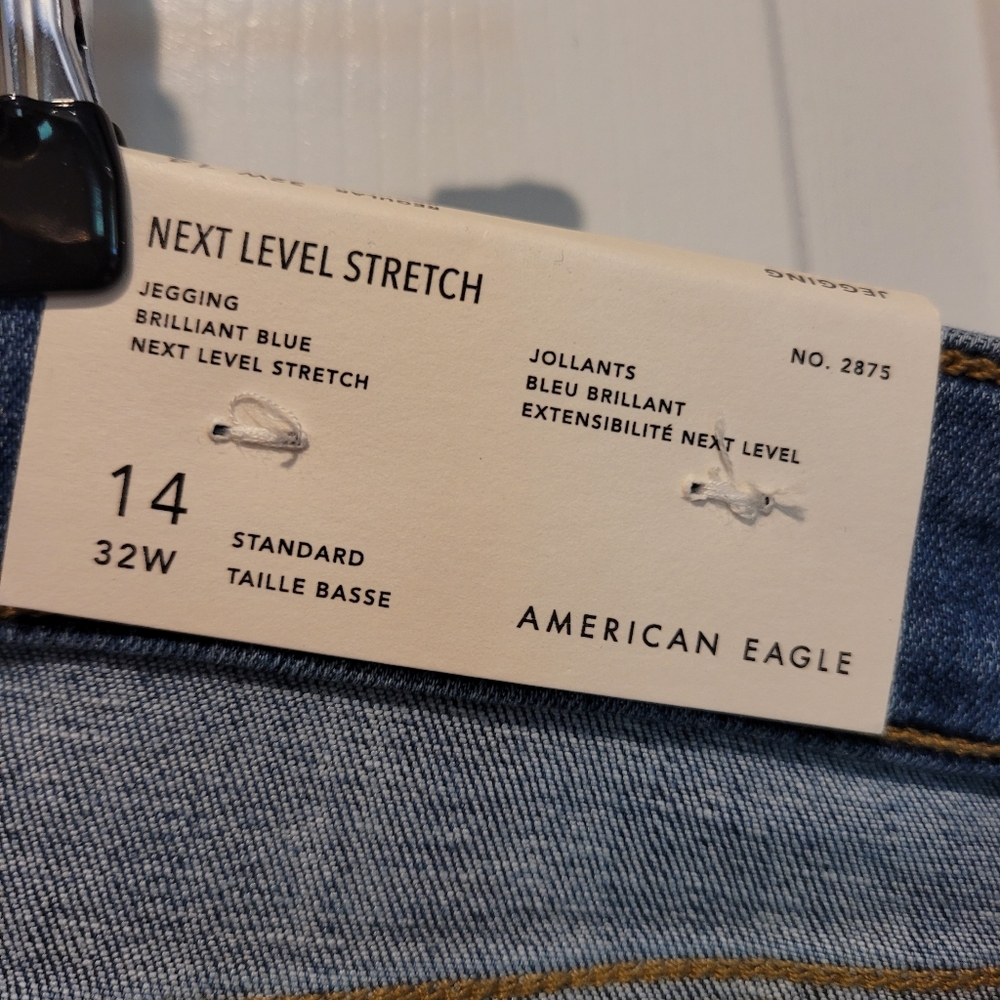 American Eagle Women's Next Level Stretch Jeggings Blue Jeans - Picture 3 of 6